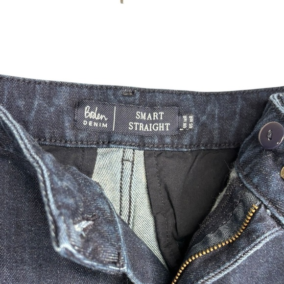 Boden Denim Smart Straight Dark Wash Jeans Size 10R - Picture 5 of 15